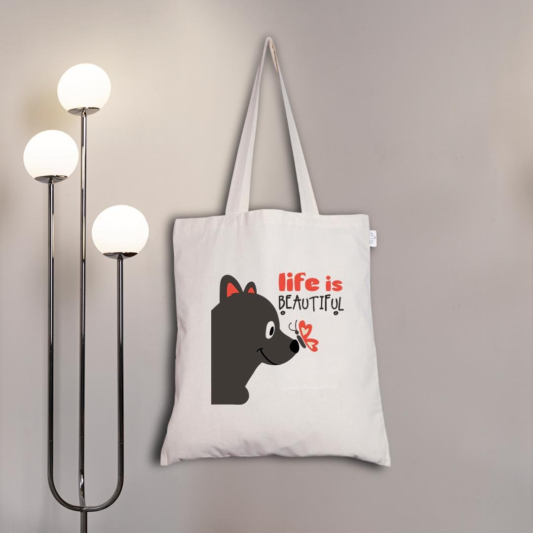 Life is beautiful - Multipurpose cotton tote bag