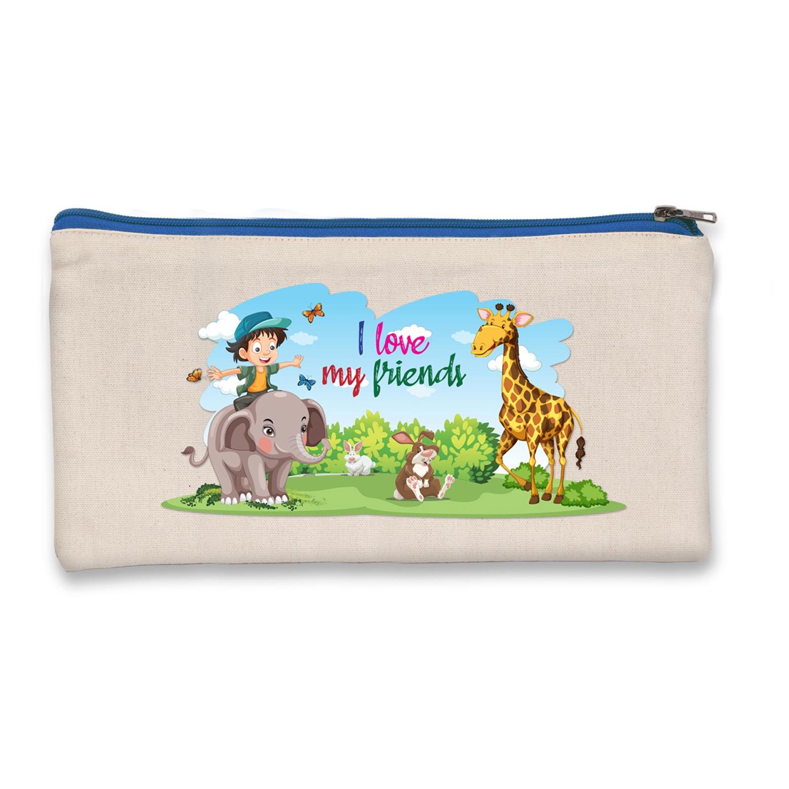 I love my friend - Multipurpose canvas gift pouch (Pack of 3 Units)